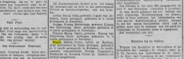 Tangkapan Layar koran tua De Nieuwe Vorstenlanden No. 259 Edisi 9 November 1916 hlm. 2 tentang perlawanan Bagala bersaudara (Gambar: Dokpri)