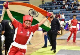 Juara Dunia Kickboxing Junior Tajamul Islam dari Jammu dan Kashmir. | Sumber: kashmirlife.net