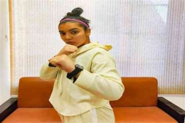 Pemain taekwondo Afreen Hyder dari Jammu dan Kashmir. | Sumber: Rising Kashmir