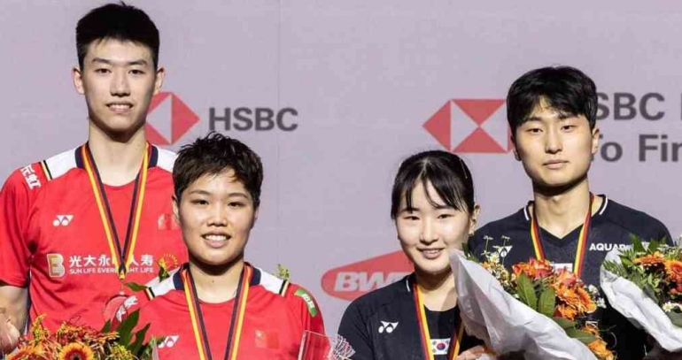 Feng/Huang jadi ancaman ganda campuran dunia (Foto Facebook.com/Badminton Europe)
