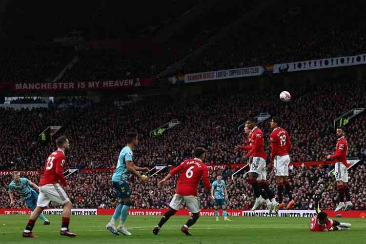 Laga Manchester United menghadapi penghuni juru kunci Southampton di Liga Premier Inggris: AFP/Darren Staples via Kompas.com