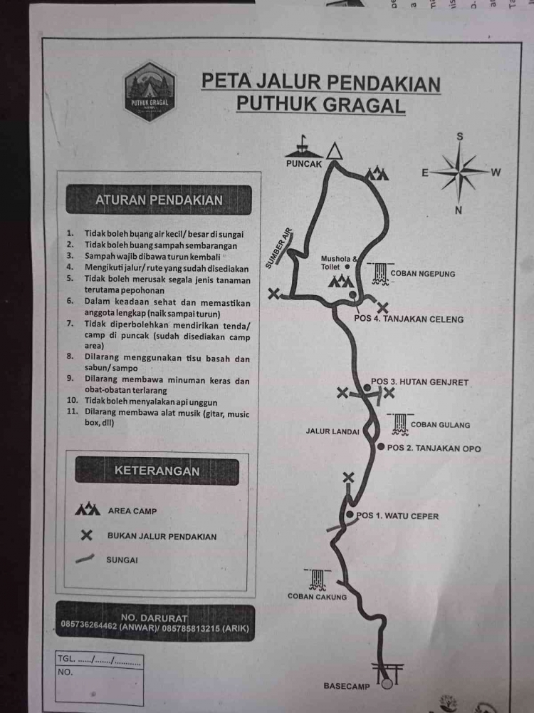 jalur pendakian Puthuk Gragal (dok.pri)
