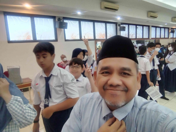 Omjay di acara pemeriksaan mata/dokpri