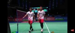 Fikri/Bagas mampu menekan Duo Kim (Bidik Layar YouTube.com/BWF TV) 