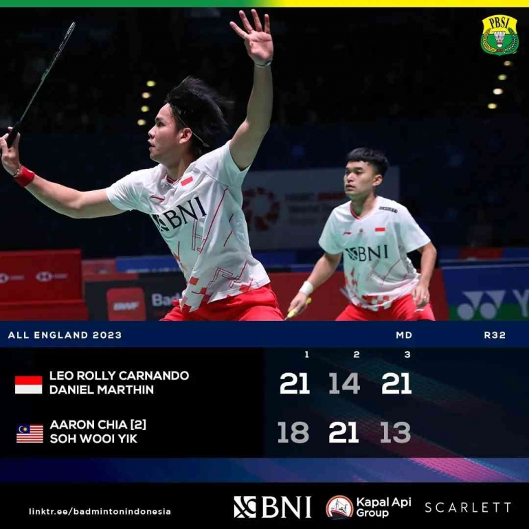 Menang lawan Juara Dunia (Bidik Layar YouTube.com/BWF TV)