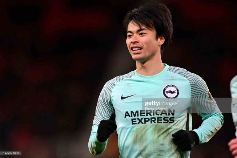 Kaoru Mitoma, bintang baru Brighton and Hove Albion. (Sumber: Richard Sellers/Getty Images)