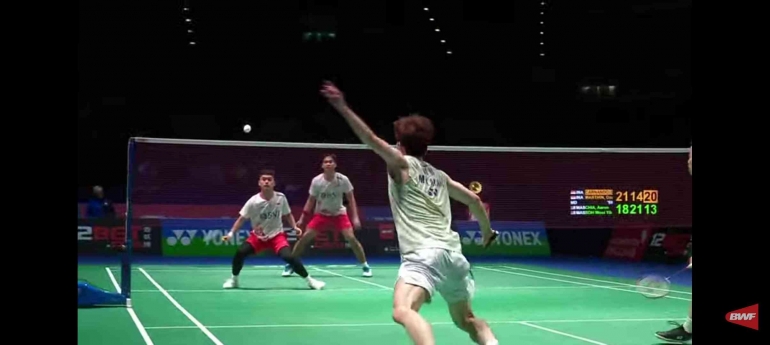 Poin akhir laga Leo/Daniel (Bidik Layar YouTube.com/BWF TV)