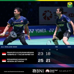 The Daddies memenangkan battle lawan juniornya (Foto Facebook.com/Badminton Indonesia) 