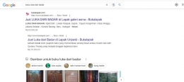 Screenshoot tampilan Google tentang buku Luka dari Badar/sumber: dokpri