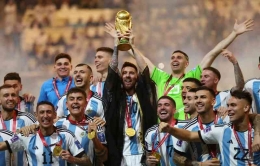 Argentina saat meraih Juara Dunia 2022 (foto : Reuters)