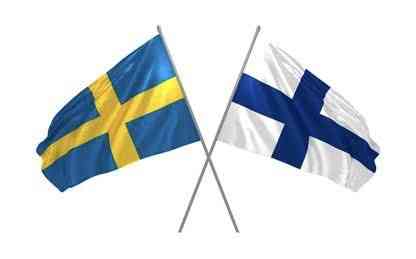 Bendera Swedia dan Finlandia. Sumber: Shutterstock