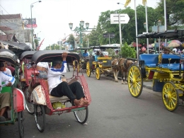 jalan Malioboro di Yogyakarta, foto dari koleksi pribadi