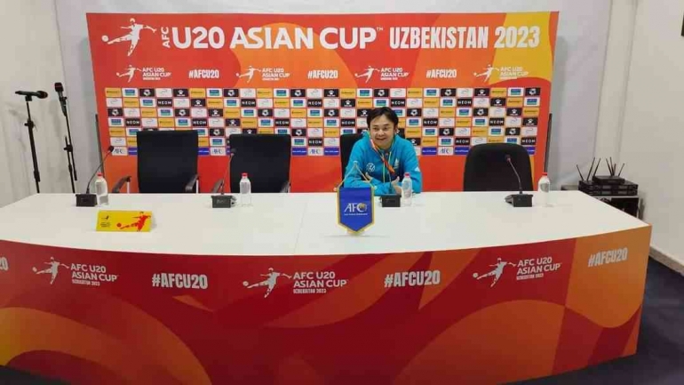 Menjadi host media di turnamen Piala Asia 2023 Uzbekistan ( Dokumen pribadi penulis )