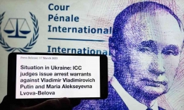 Perintah penangkapan Putin tapi tidak melakukan hal yang sama pada pimpinan Amerika, Inggris, israel dan Australia membuat reputasi ICC semakin terpuruk:  Ilustrasi: Jonathan Raa/NurPhoto/Rex/Shutterstock 