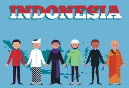 Ilustrasi keragaman di Indonesia. Sumber : freepik.com/billedfab