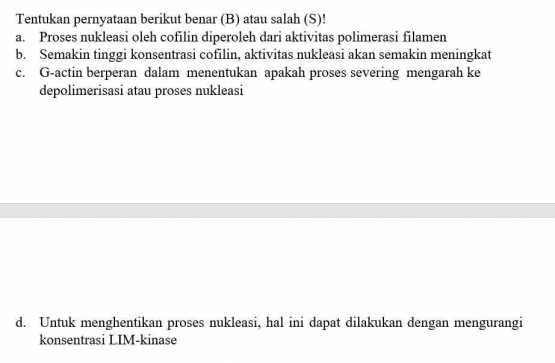 Pernyataan pada soal nomor 3 prediksi soal KSK Biologi. Dokpri