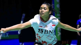 Gregoria dkk melaju ke babak 16 besar Swiss Open 2023 (Foto Facebook.com/Badminton Indonesia) 