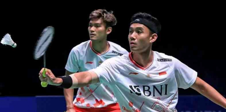 Fikri/Bagas masih membuka asa meriah grlar juara di Swiss Open 2023 (Foto Facebook.com/Badminton Indonesia) 