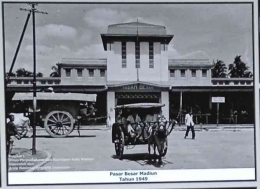 Pasar Gede Madiun tahun 1949. Diambil dari foto tempo doeloe di PSC Madiun (dokpri) 