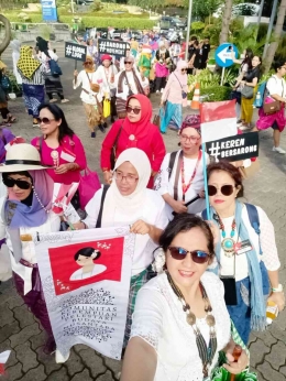 PPBN memeriahkan long march kampanye Sarong is My New Style di CFD, dokpri: @PPBN