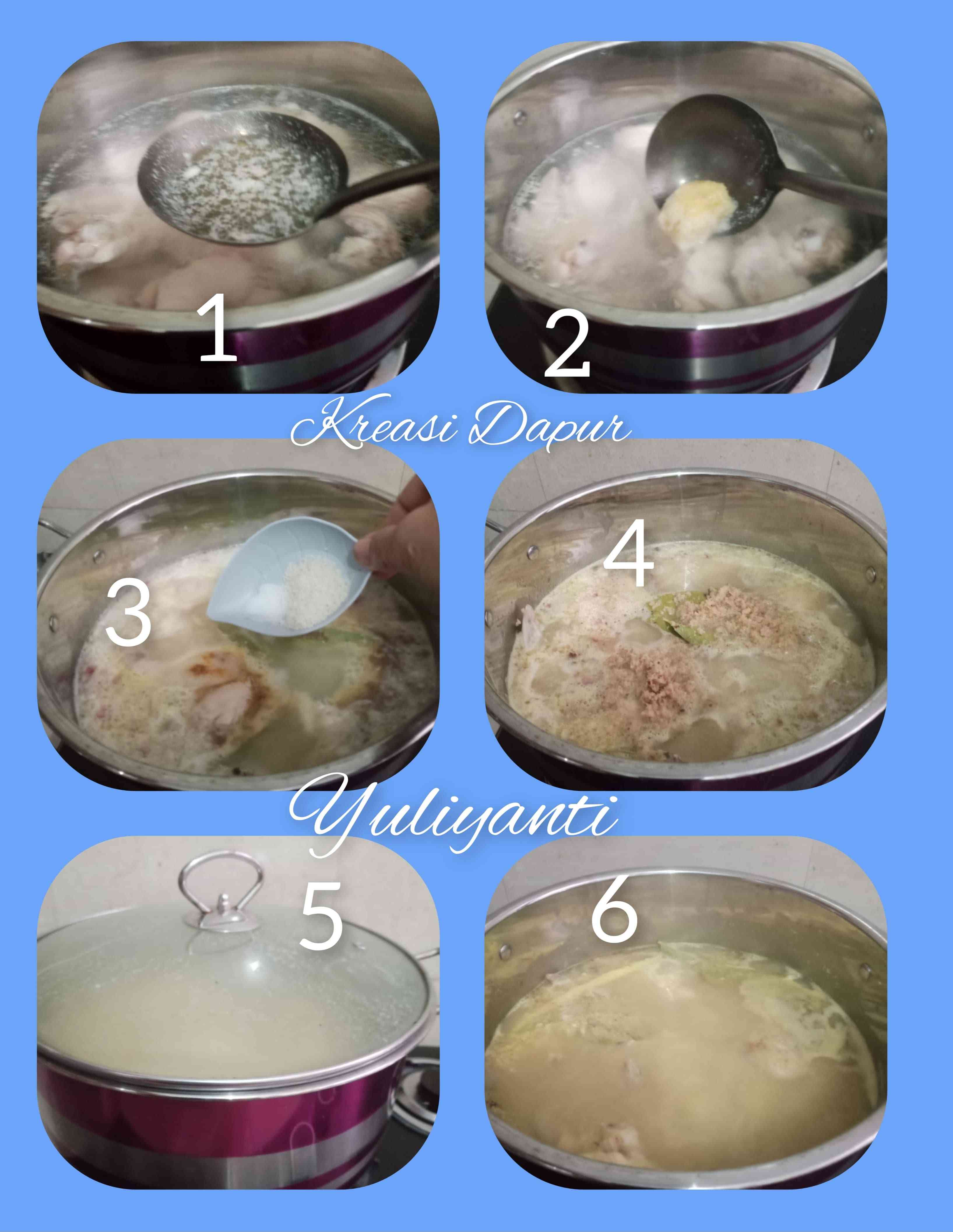 Langkah-langkah mengolah ayam. Kolase foto Yuliyanti