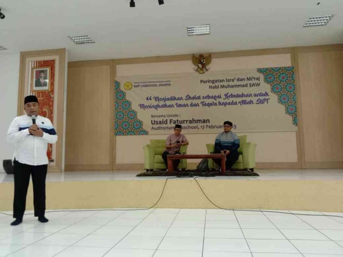 Sambutan Pak Asdi Kepala SMP Labschool Jakarta/dokpri