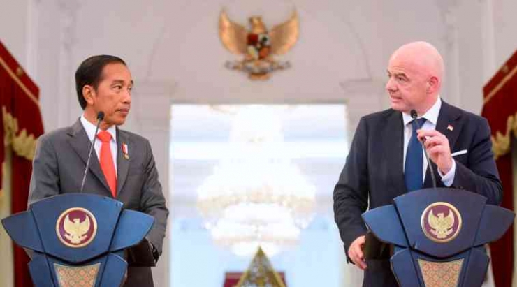 Presiden Jokowi dan Presiden FIFA. Sumber foto: www.presidenri.co.id