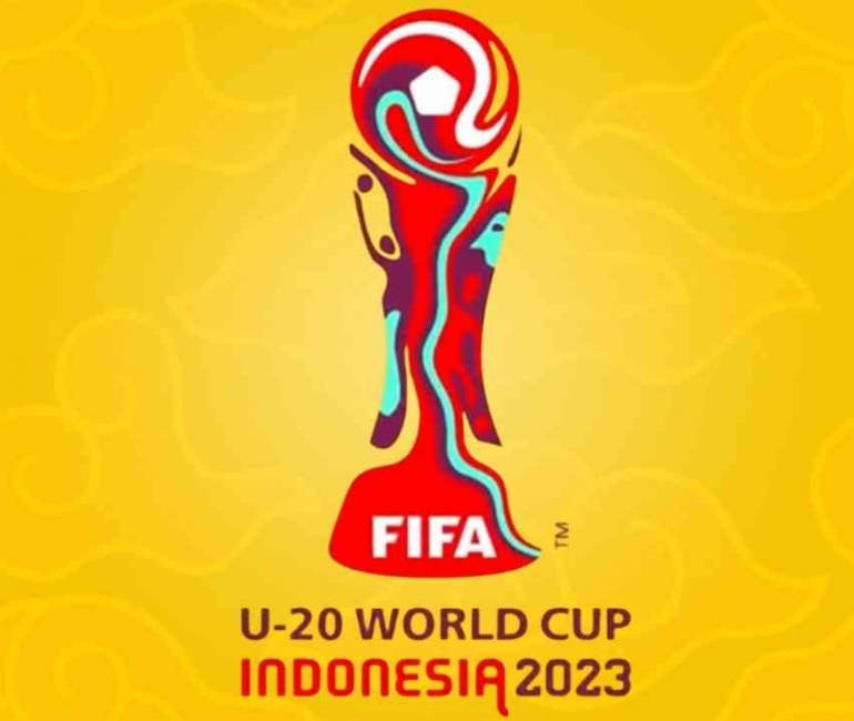 Logo Piala Dunia U-20 2023 di Indonesia. Foto : bola.okezone.com