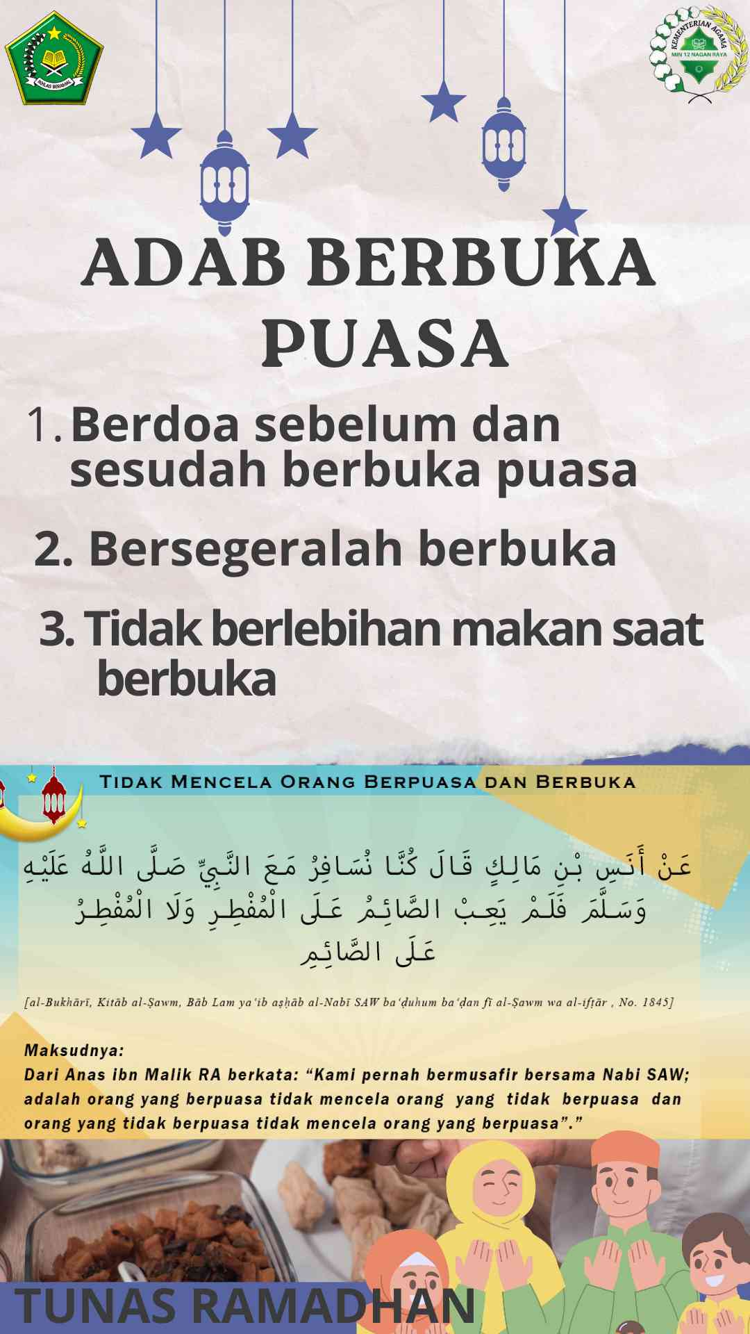 Adab Berbuka Puasa (By Cover Suhaimi via Canva)