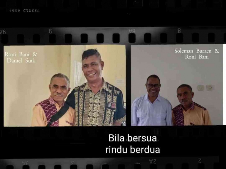 dua rekan guru bertemu di Dinas P & K Kab Kupang; Kolase, dokpri Roni Bani