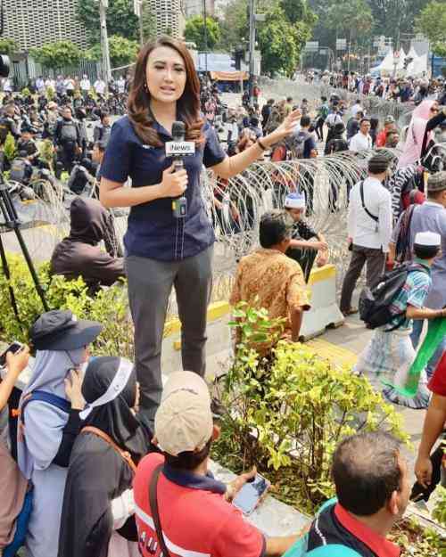 Ledi Marina dari iNews. Foto okezone.com