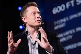 Ilustrasi Elon Musk (Mashable India via Kompas.com)