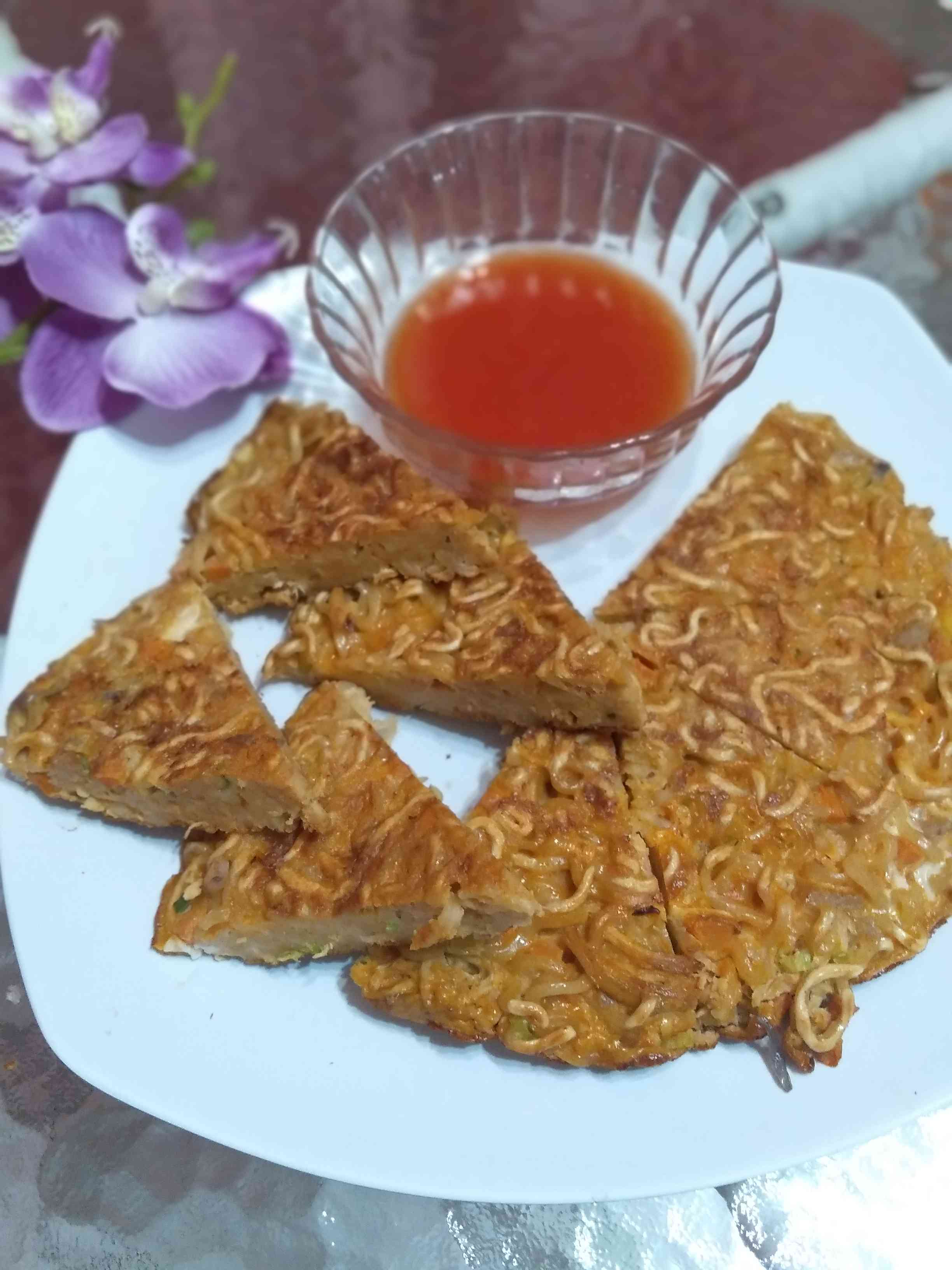 Kreasi sahur martabak mie, yummy! Foto: dokumen pribadi 