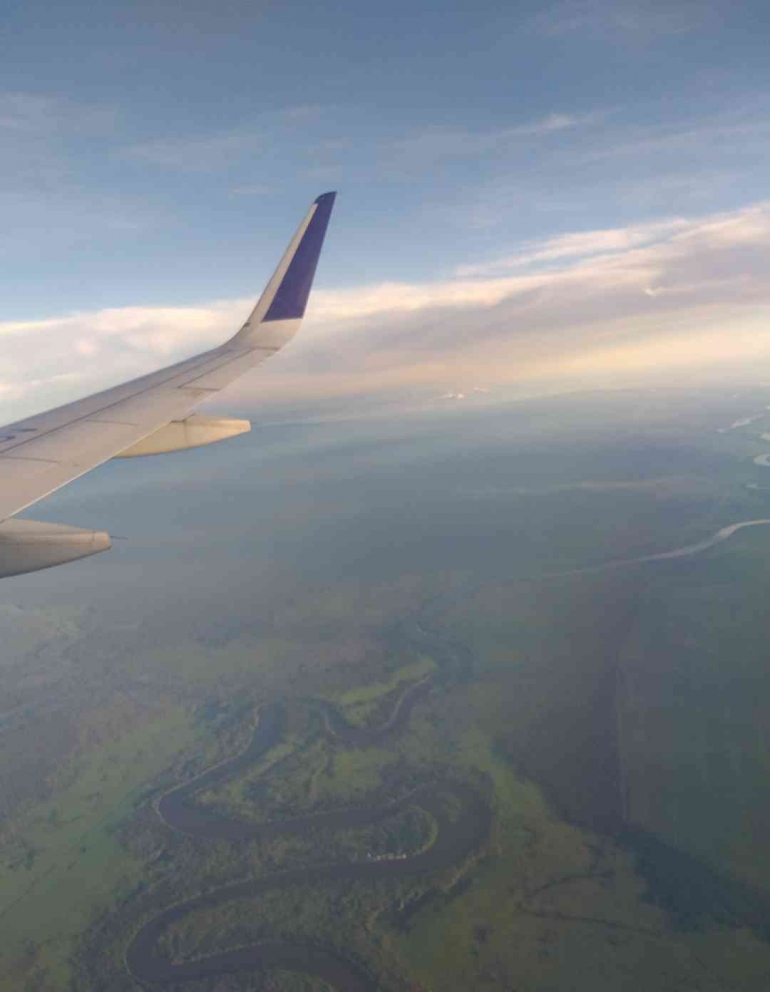 Kalimantan Tengah dari atas pesawat (dokpri)