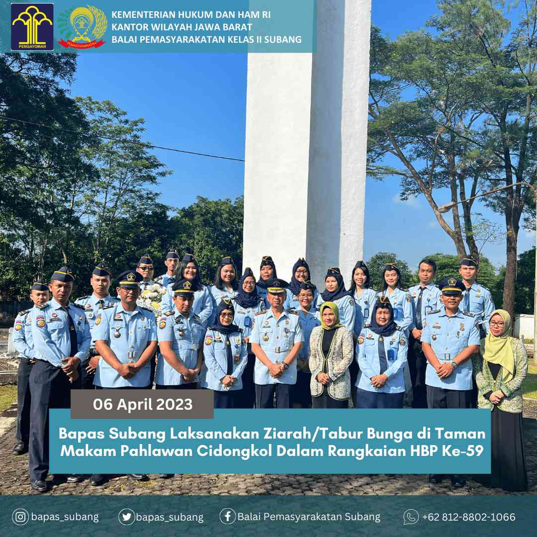 Bapas Subang Aksanakn Ziarah/Tabur Bunga Di Taman Makam Pahlawan ...