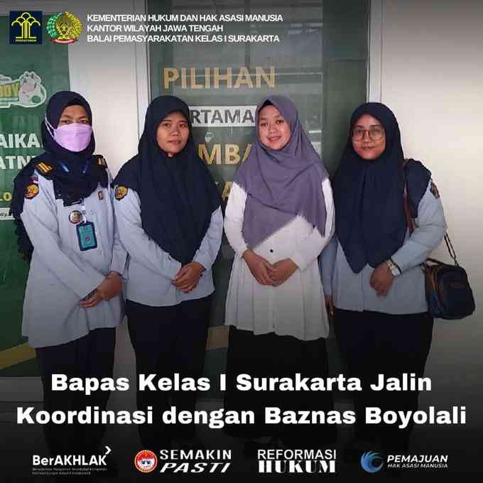 Bapas Surakarta jalin Koordinasi dengan Baznas Boyolali(03/04). Dok. Humas Bapas Surakarta
