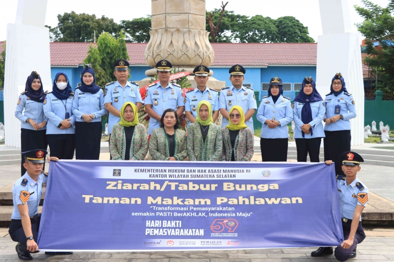 poto bersama dengan kadivpas Kanwil Kemenkumham Sumsel