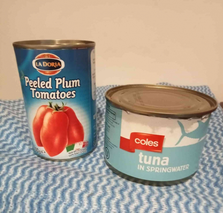 Tomat kaleng dan ikan tuna/Dok pribadi