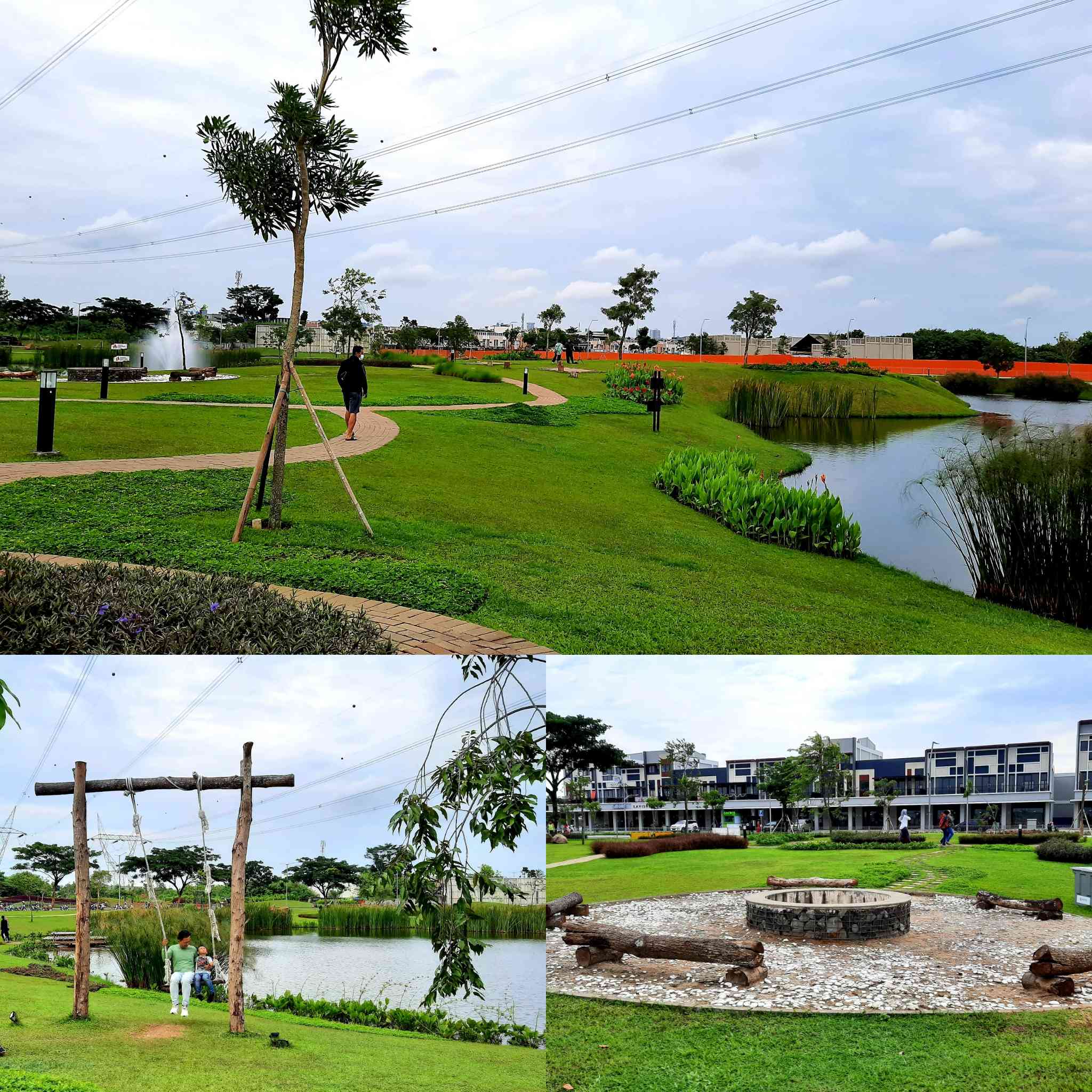 Kolase foto fasilitas di Danau Melody (foto: dokumentasi pribadi)