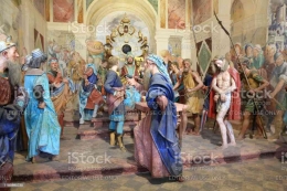 Ilustrasi Pilatus mencuci tangan atas hukuman yang dijatuhkan pada Yesus (dok foto: iStock)