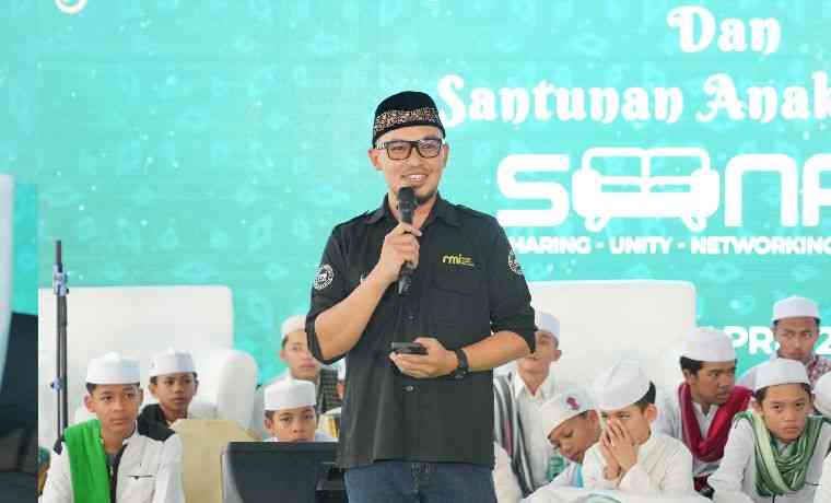 Hafidz, Ketua Umum RMI saat memberikan sambutan menjelang berbuka puasa (Doc. RMI)