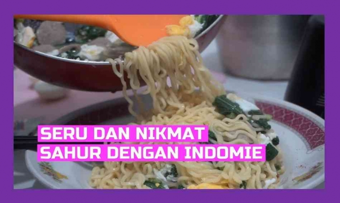 Sahur dengan Indomie Rasa Kari Ayam. Foto: Isson Khairul