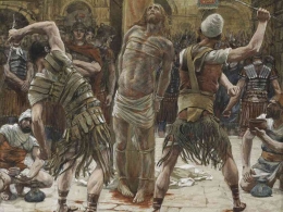 Penyiksaan terhadap Tuhan Yesus di bawah pengadilan Herodes dan Pilatus. (Foto: Free Bible Images)