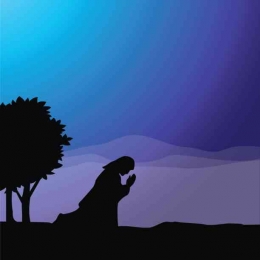 Ilustrasi foto Yesus berdoa di Taman Getsemani (dok foto: iStock).