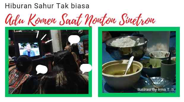 Nonton sinetron saat sahur. Foto: Irma Tri Handayani