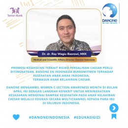 Medical and Scientific Affairs Director Danone Indonesia Dr. dr. Ray Wagiu Basrowi, MKK di Bicara Gizi I Desain by Andri M