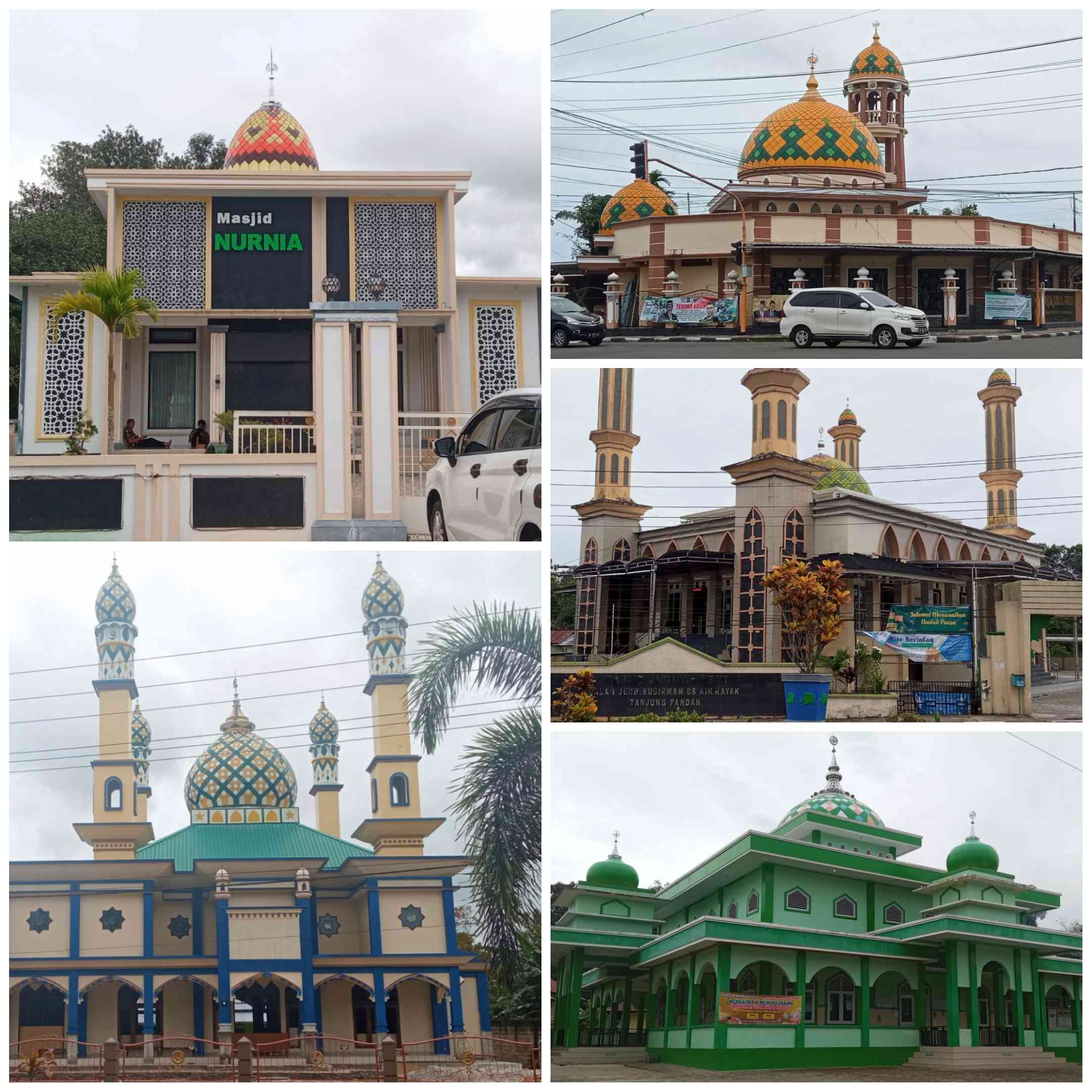 Masjid-masjid yang cantik di pulau Belitung. Sumber foto : dokumen pribadi