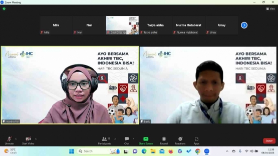 Foto. Tangkapan Layar Seminar tentang TBC yang diselenggarakan oleh RS Pelni