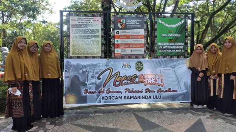 Ngaos dan Berbagi Takjil (Dok.WA Grup MMQ Korcam Samarinda Ulu)