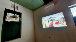 Video mapping kehidupan masyarakat Kotagede (foto: dokumentasi pribadi)